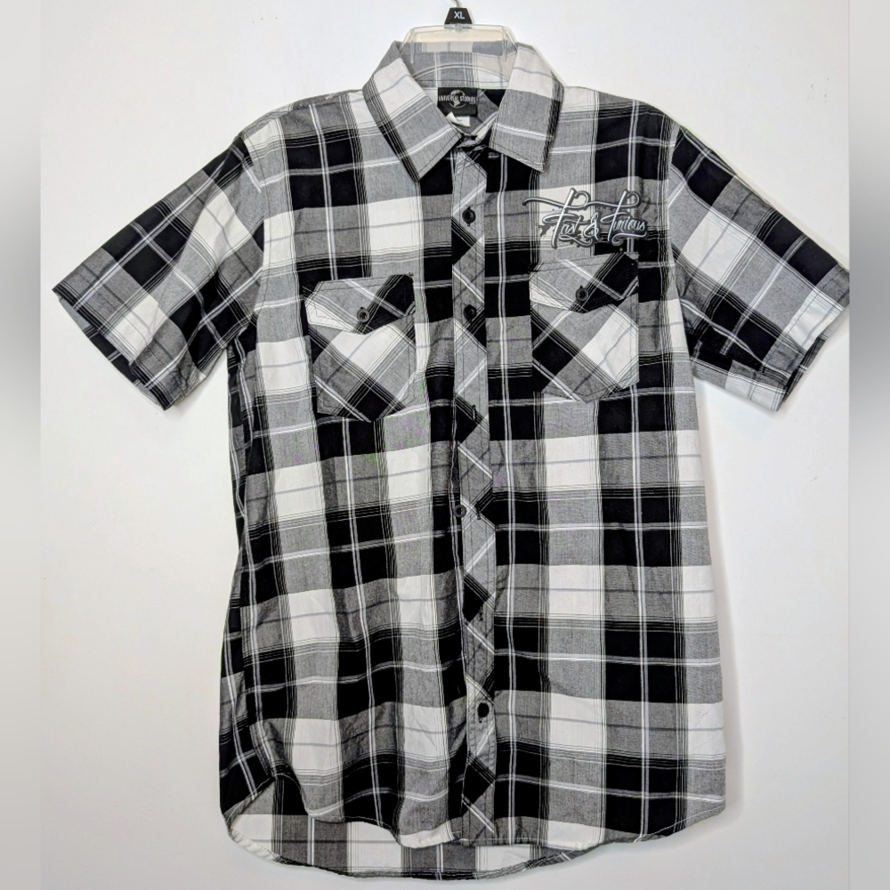 Universal Studios Family Forever Skull Button Up Shirt